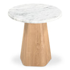 Evelyn Accent Table Ashen Grey Matrix Marble