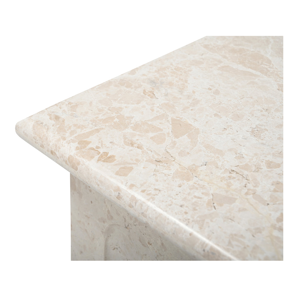 Forum Side Table Cream Beige Marble