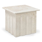 Forum Side Table Cream Beige Marble