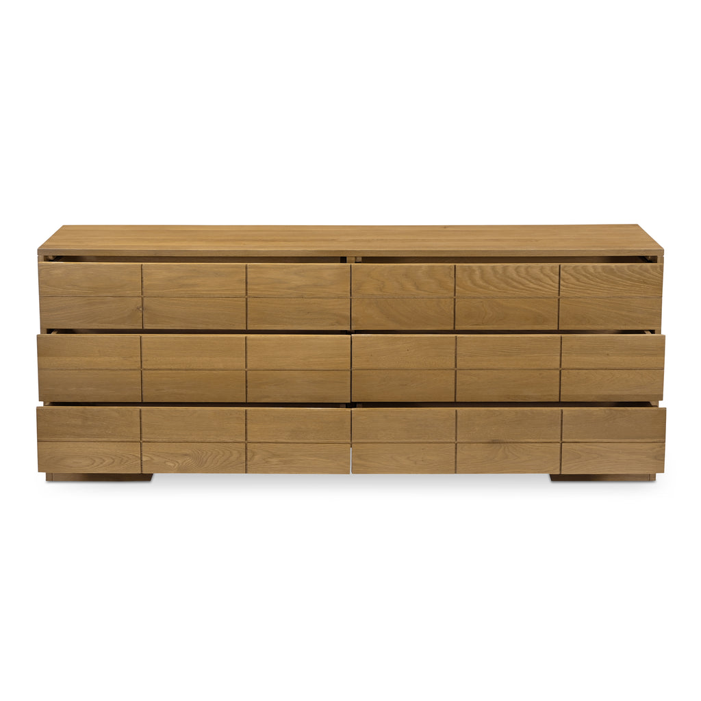 Gia 6 Drawer Dresser Brown