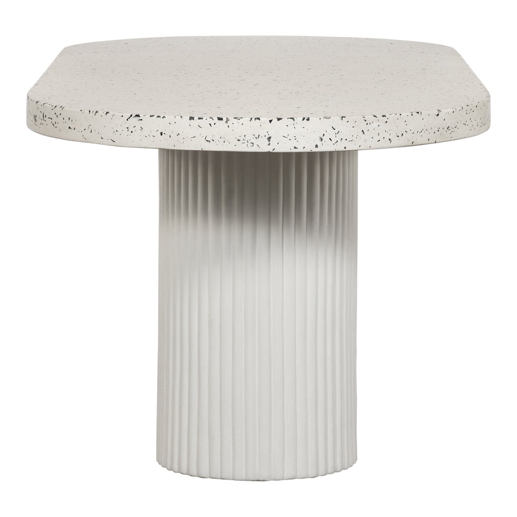 Lyon Outdoor Dining Table White Terrazzo