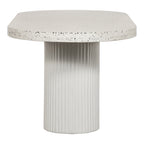 Lyon Outdoor Dining Table White Terrazzo