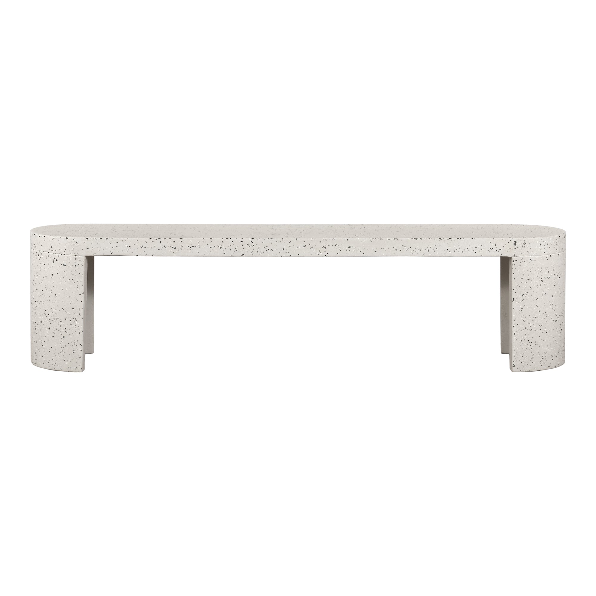 Lyon Outdoor Bench White Terrazzo