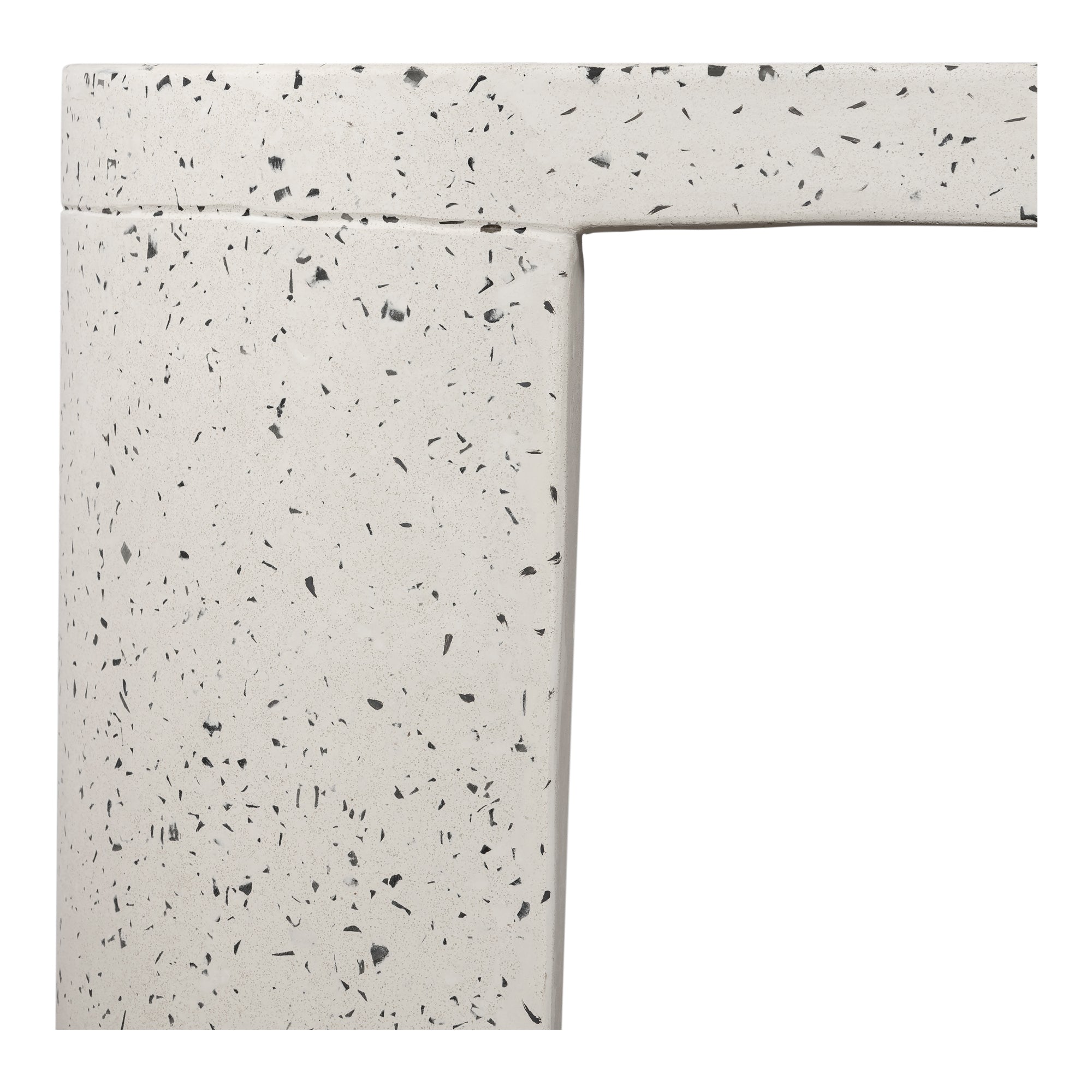 Lyon Outdoor Bench White Terrazzo