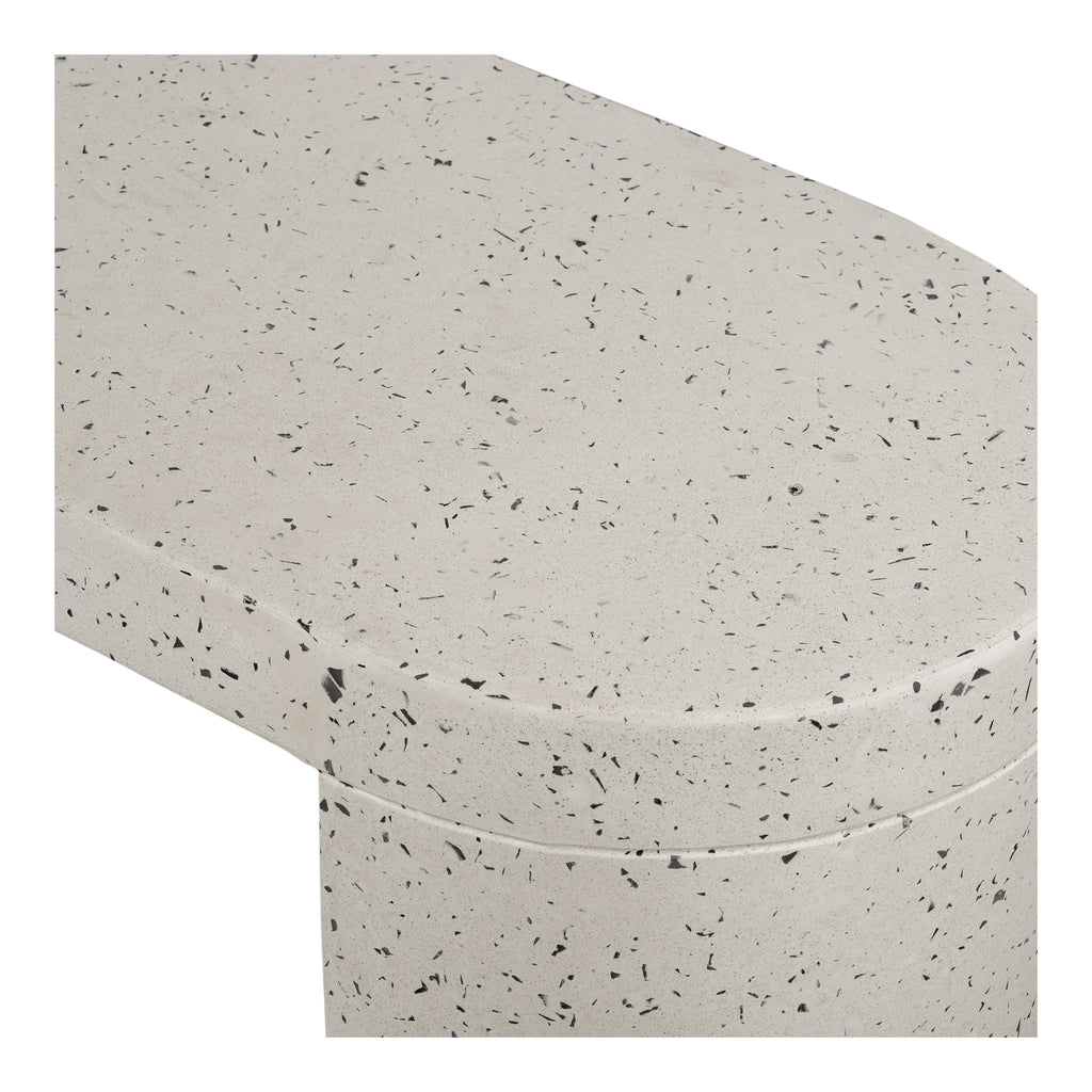 Lyon Outdoor Bench White Terrazzo