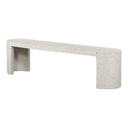 Lyon Outdoor Bench White Terrazzo