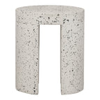 Lyon Outdoor Stool White Terrazzo