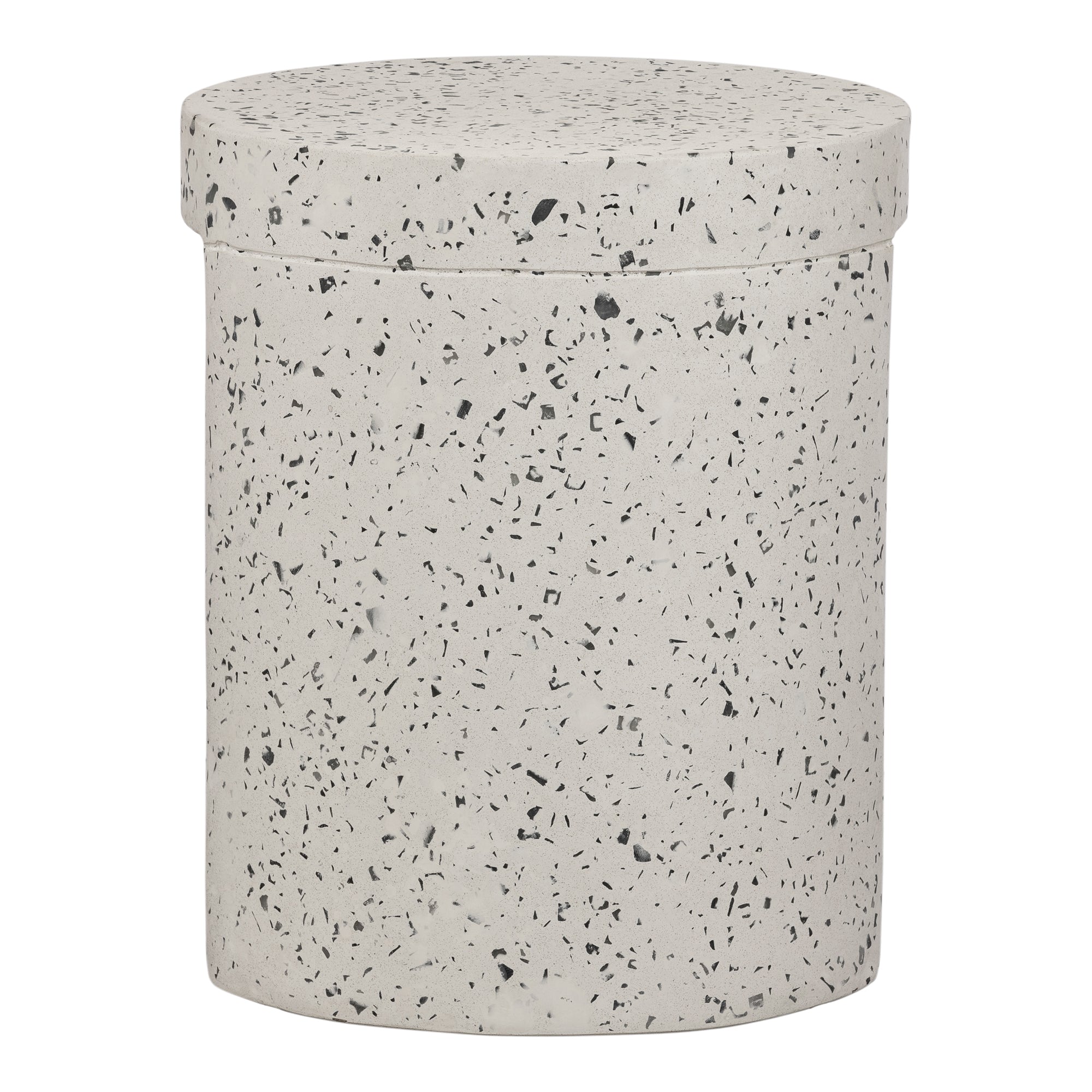 Lyon Outdoor Stool White Terrazzo