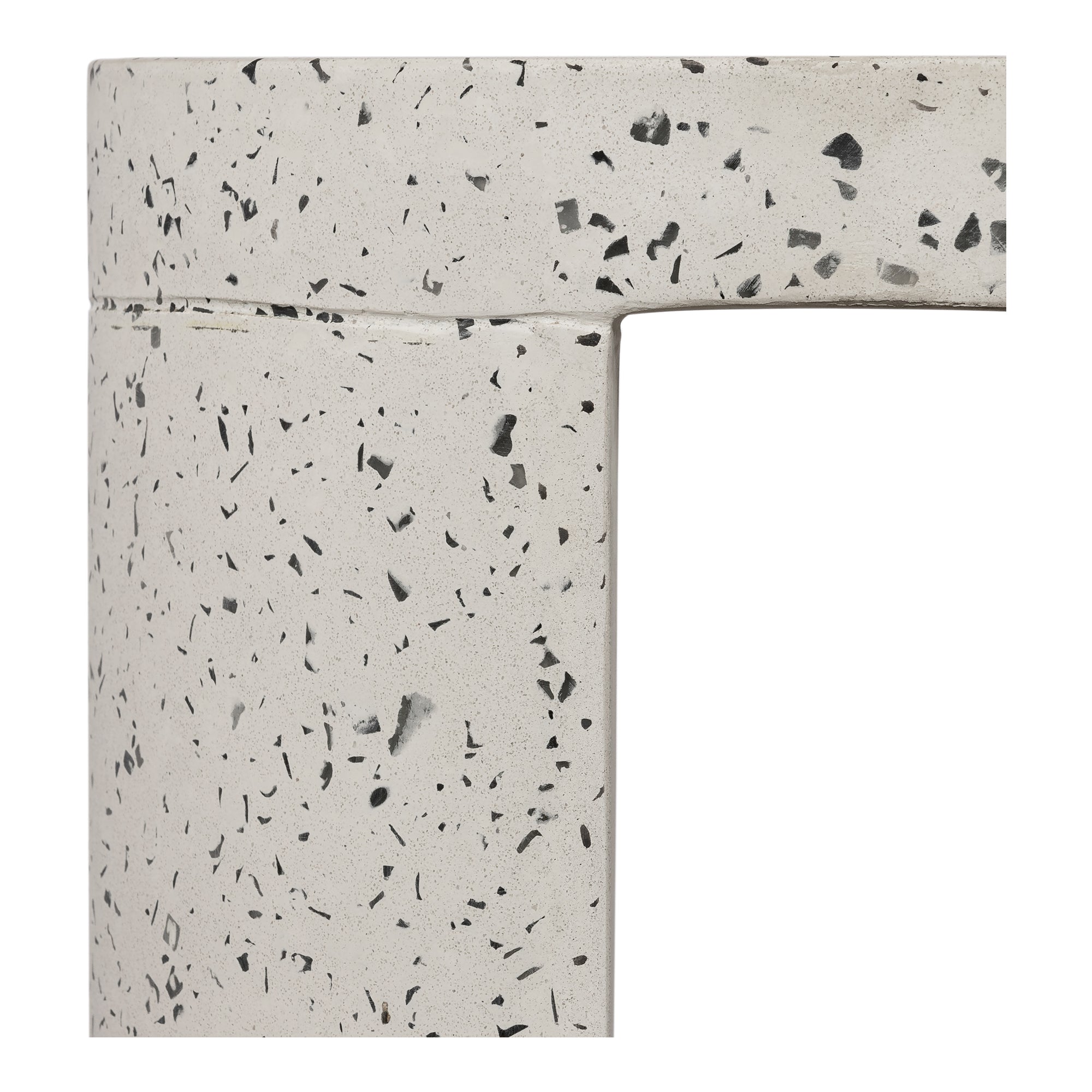 Lyon Outdoor Stool White Terrazzo