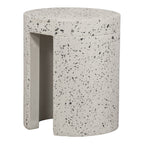 Lyon Outdoor Stool White Terrazzo