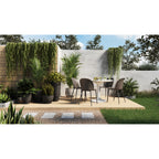 Tuli Outdoor Cafe Table White Terrazzo