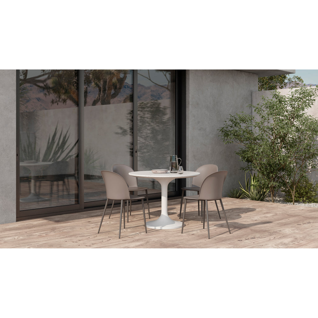 Tuli Outdoor Cafe Table White Terrazzo