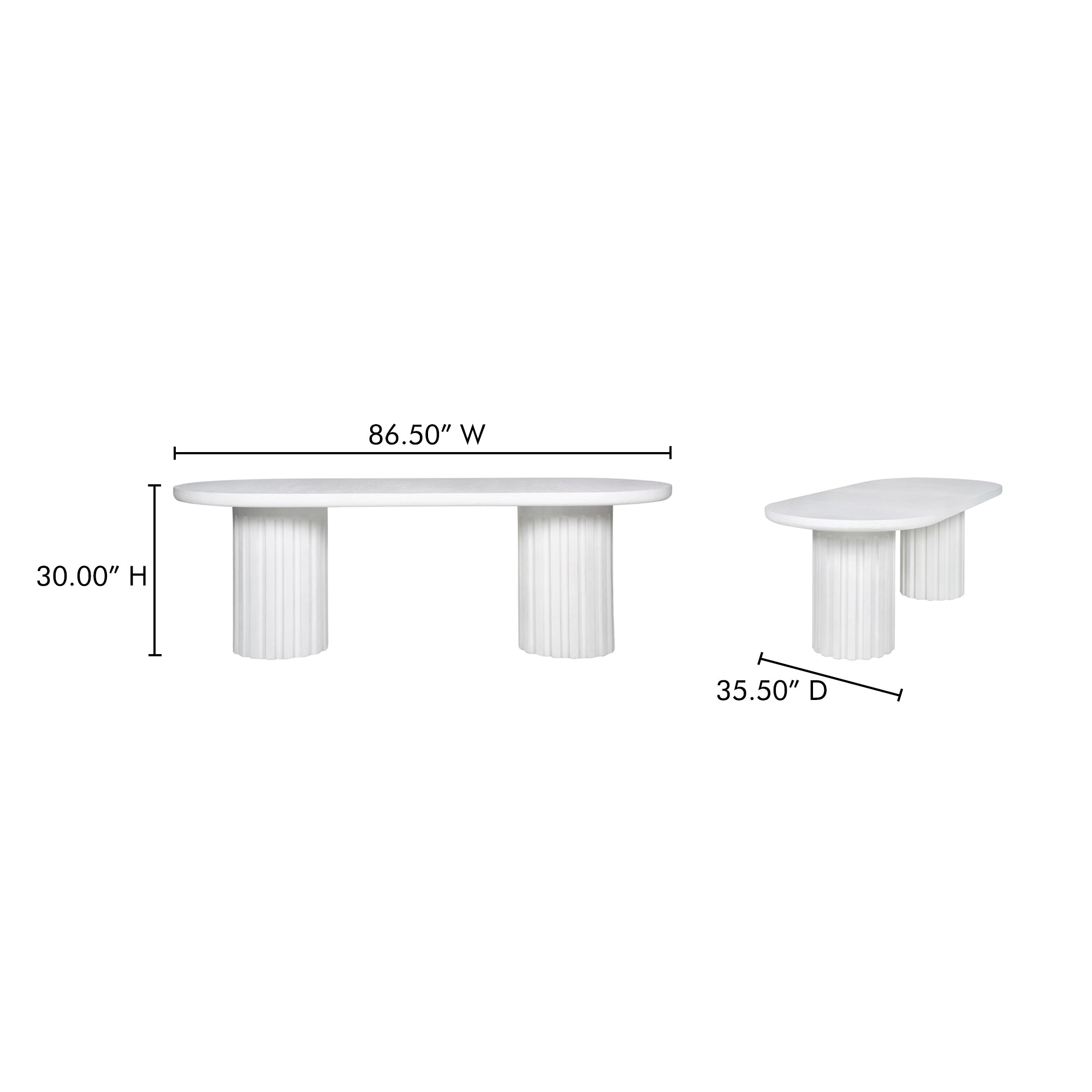 Eris Outdoor Dining Table White