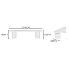 Eris Outdoor Dining Bench White