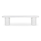 Eris Outdoor Dining Bench White