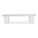 Eris Outdoor Dining Bench White