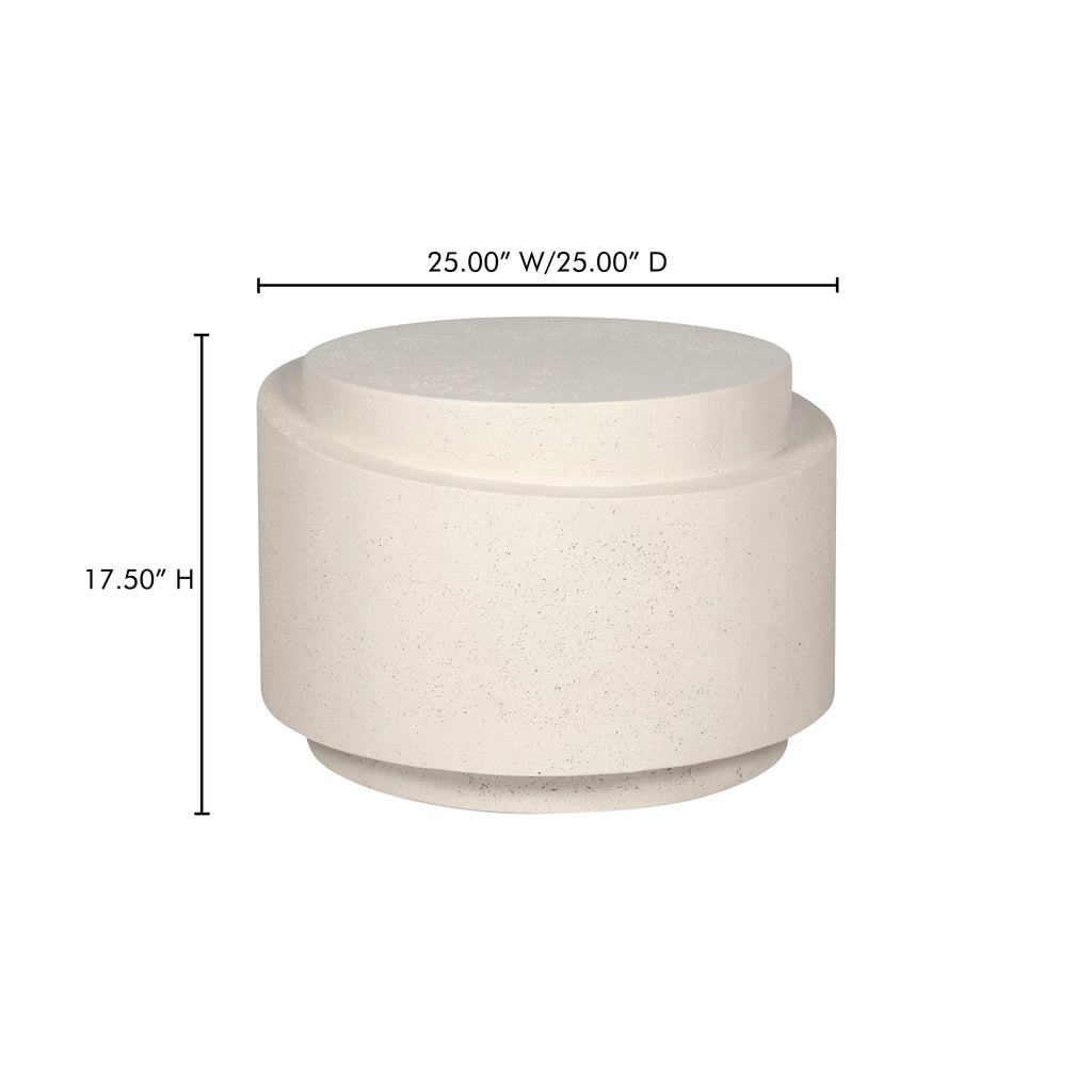 Cosmo Outdoor Accent Table Off White