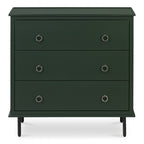 Reagan 3 Drawer Nightstand Deep Green