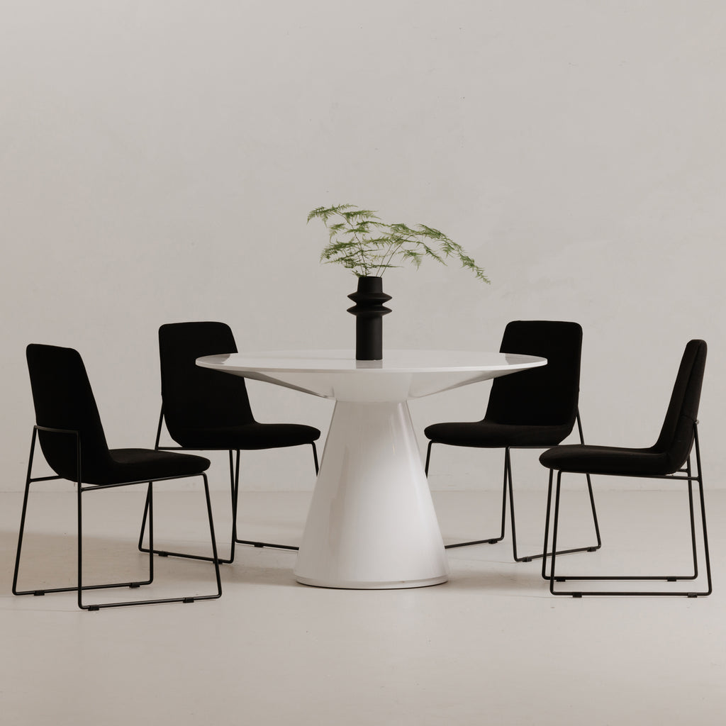 Otago 47In Round  Dining Table White