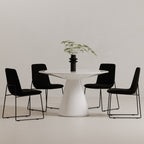 Otago 47In Round  Dining Table White