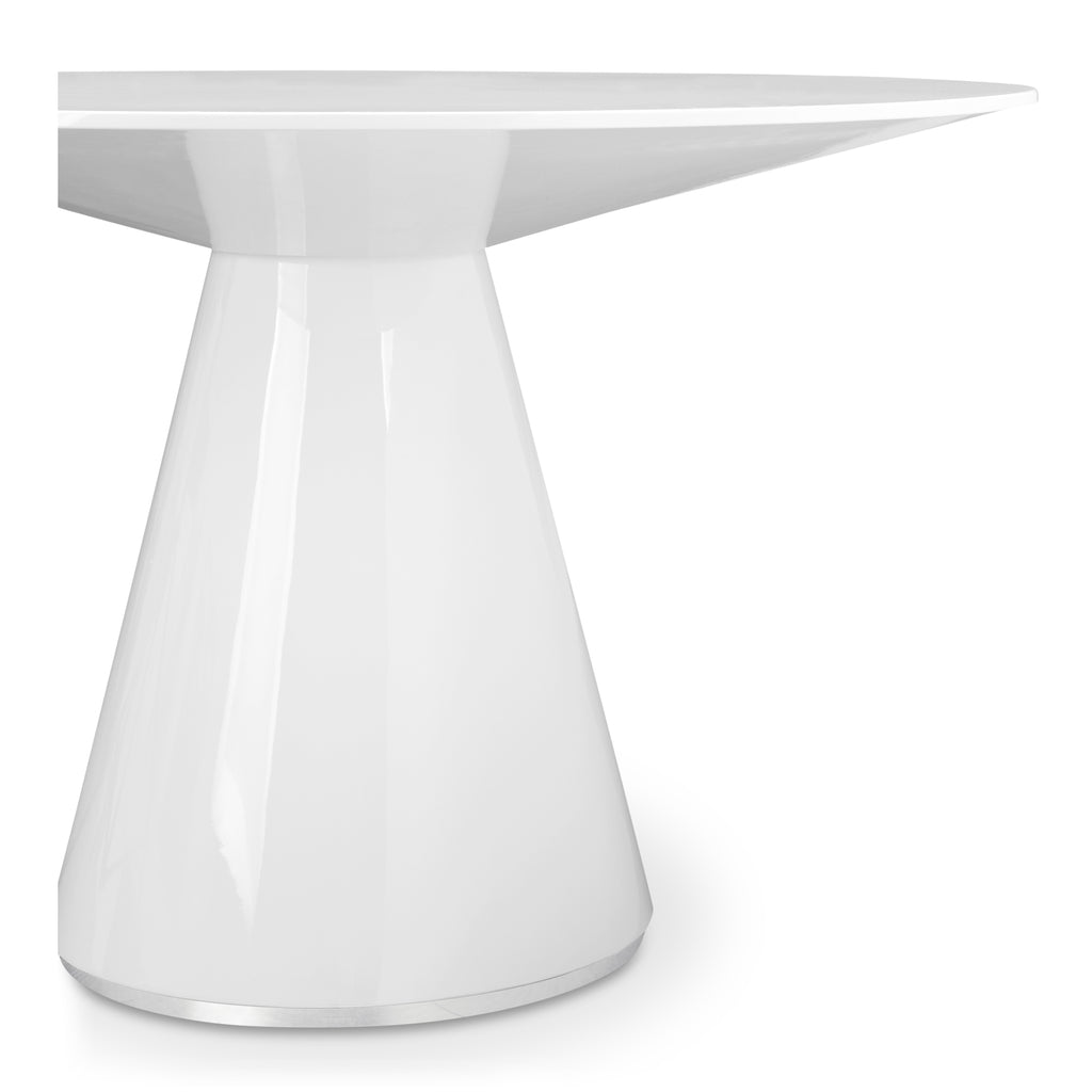 Otago 47In Round  Dining Table White