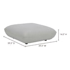 Zeppelin Ottoman Salt Stone White