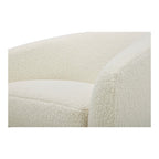 Oscy Swivel Chair Faux Shearling White