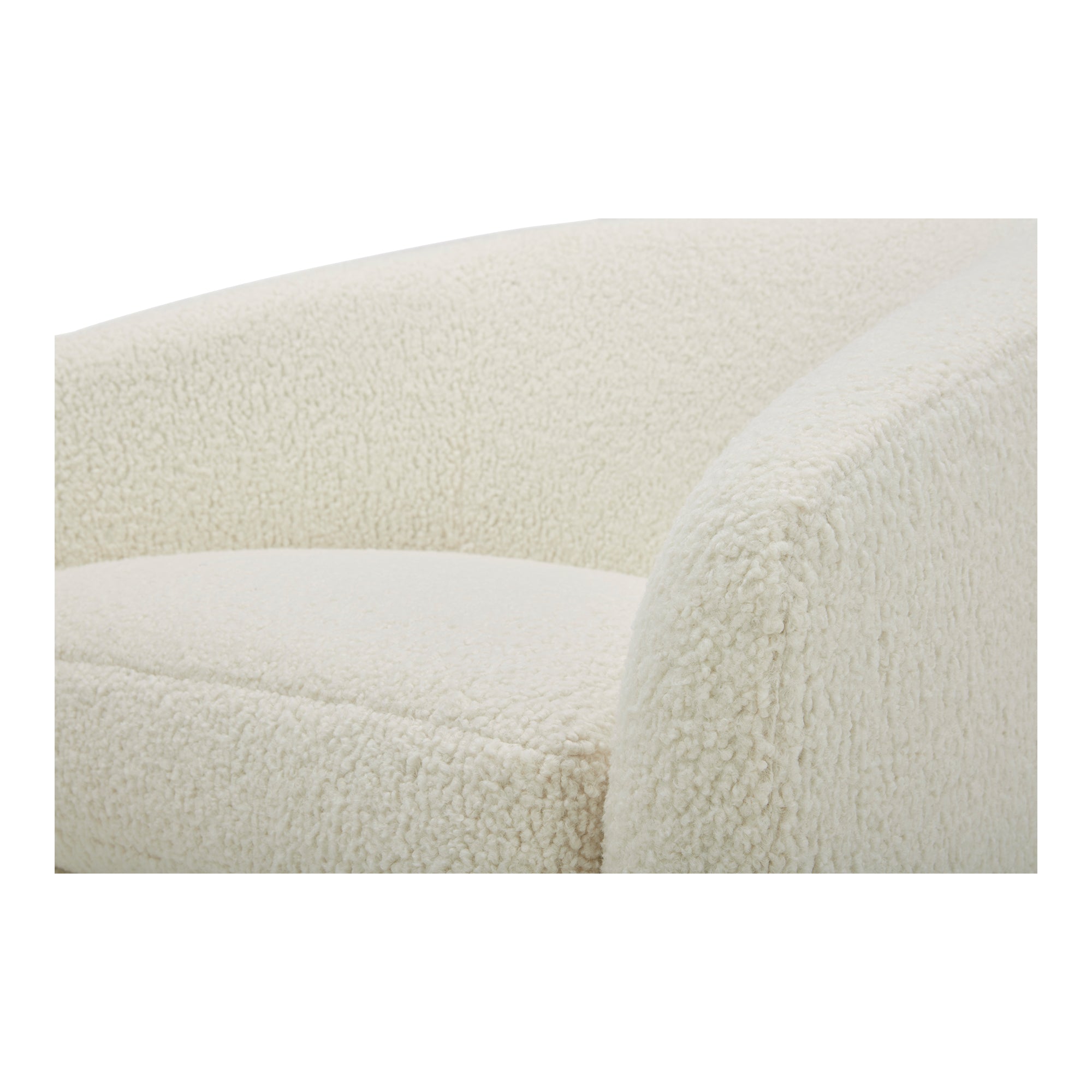 Oscy Swivel Chair Faux Shearling White