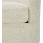 Oscy Swivel Chair Faux Shearling White