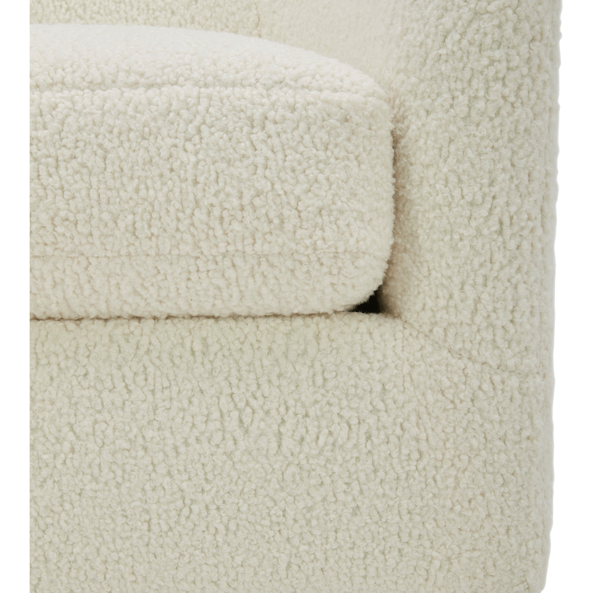 Oscy Swivel Chair Faux Shearling White