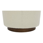 Oscy Swivel Chair Faux Shearling White