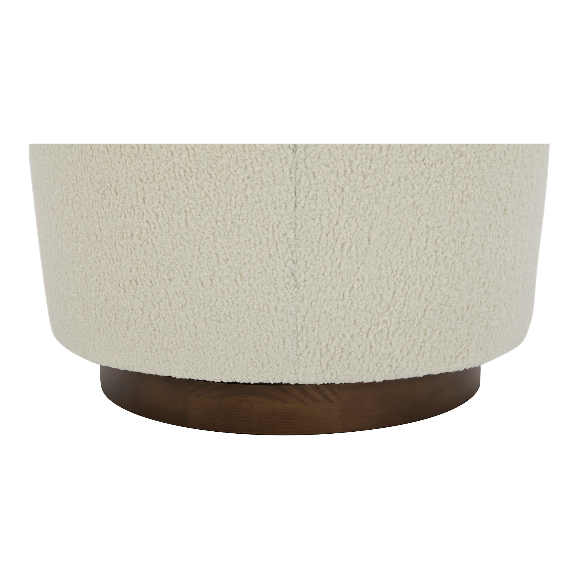 Oscy Swivel Chair Faux Shearling White