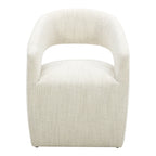 Barrow Rolling Dining Chair White Mist