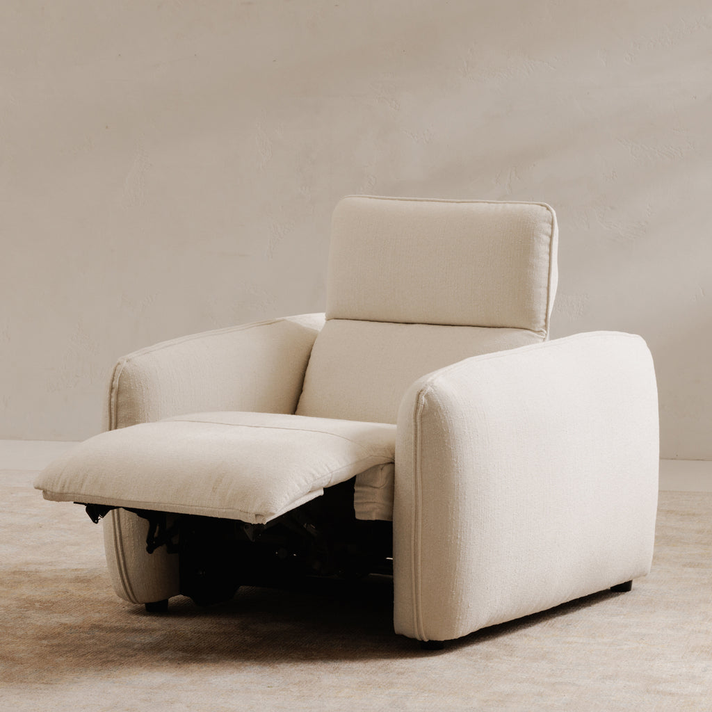 Eli Power Recliner Chair Warm White