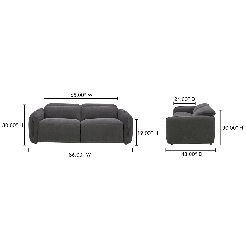 Eli Power Recliner Sofa Dusk Grey