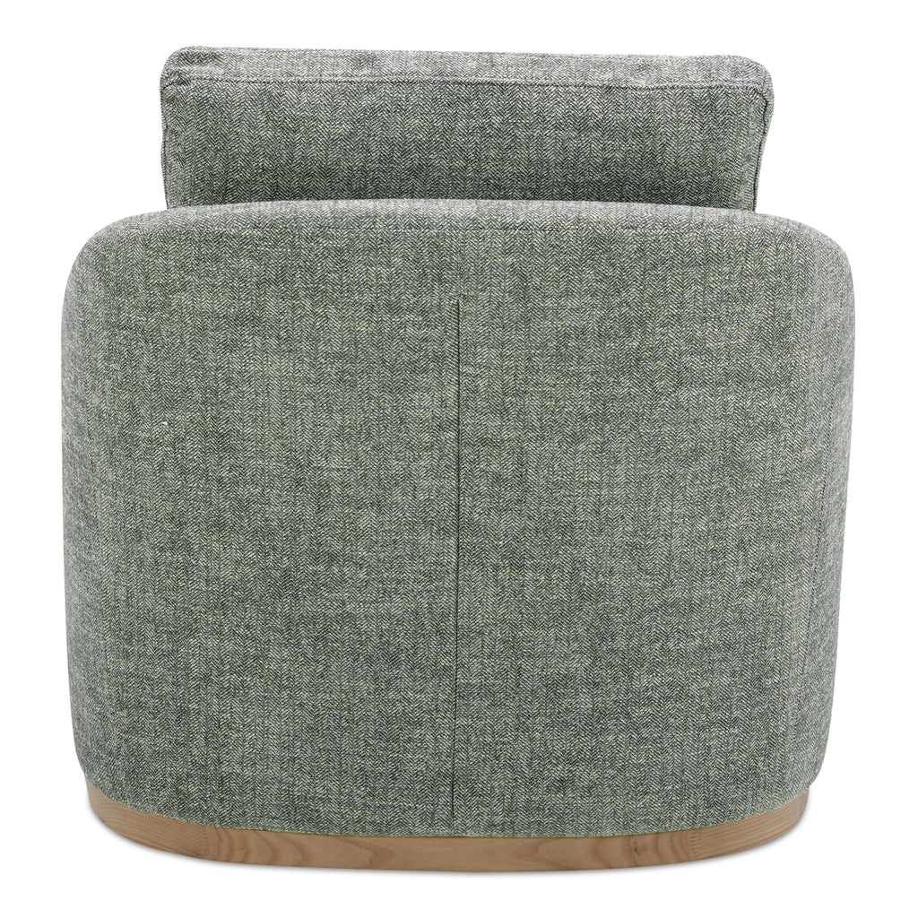 Linden Swivel Chair Slated Moss