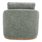 Linden Swivel Chair Slated Moss