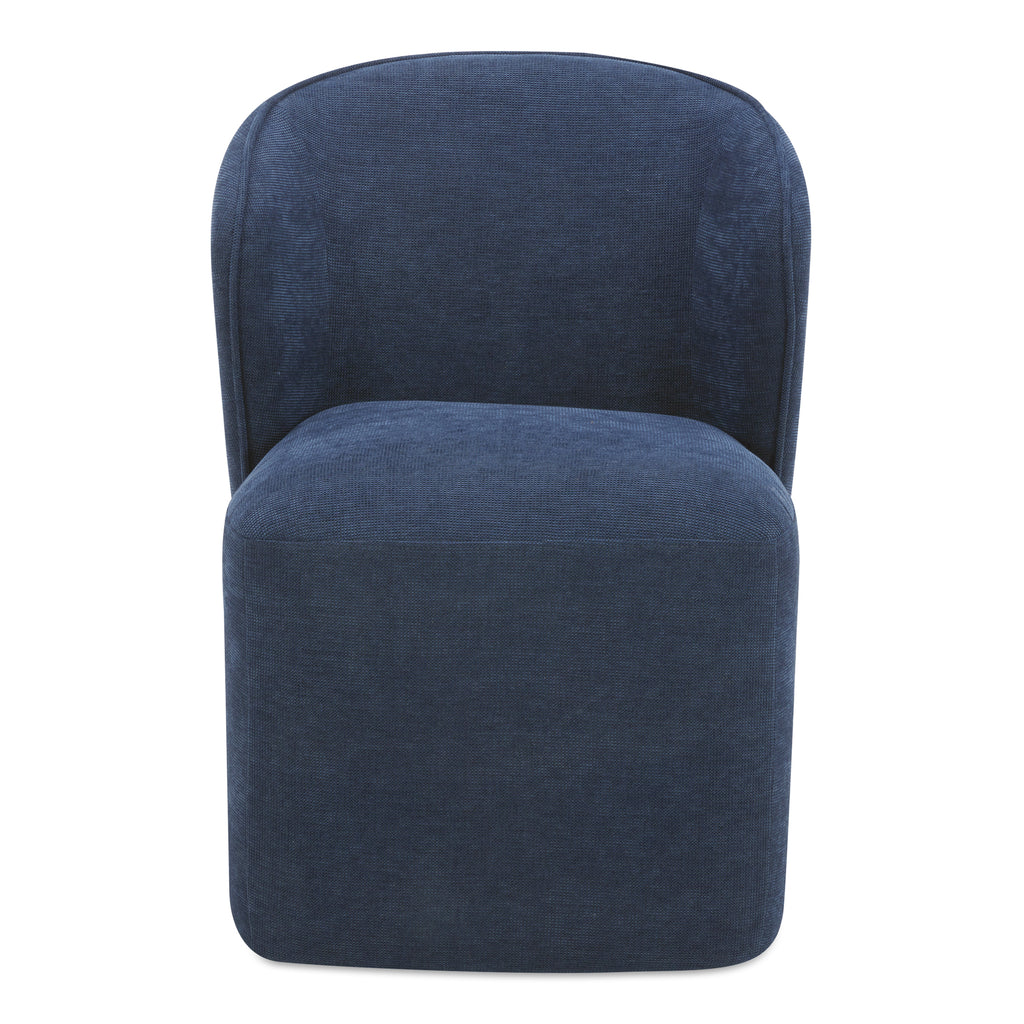Larson Rolling Dining Chair Navy Blue