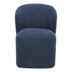 Larson Rolling Dining Chair Navy Blue