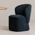 Larson Rolling Dining Chair Navy Blue