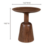 Nels End Table Dark Brown