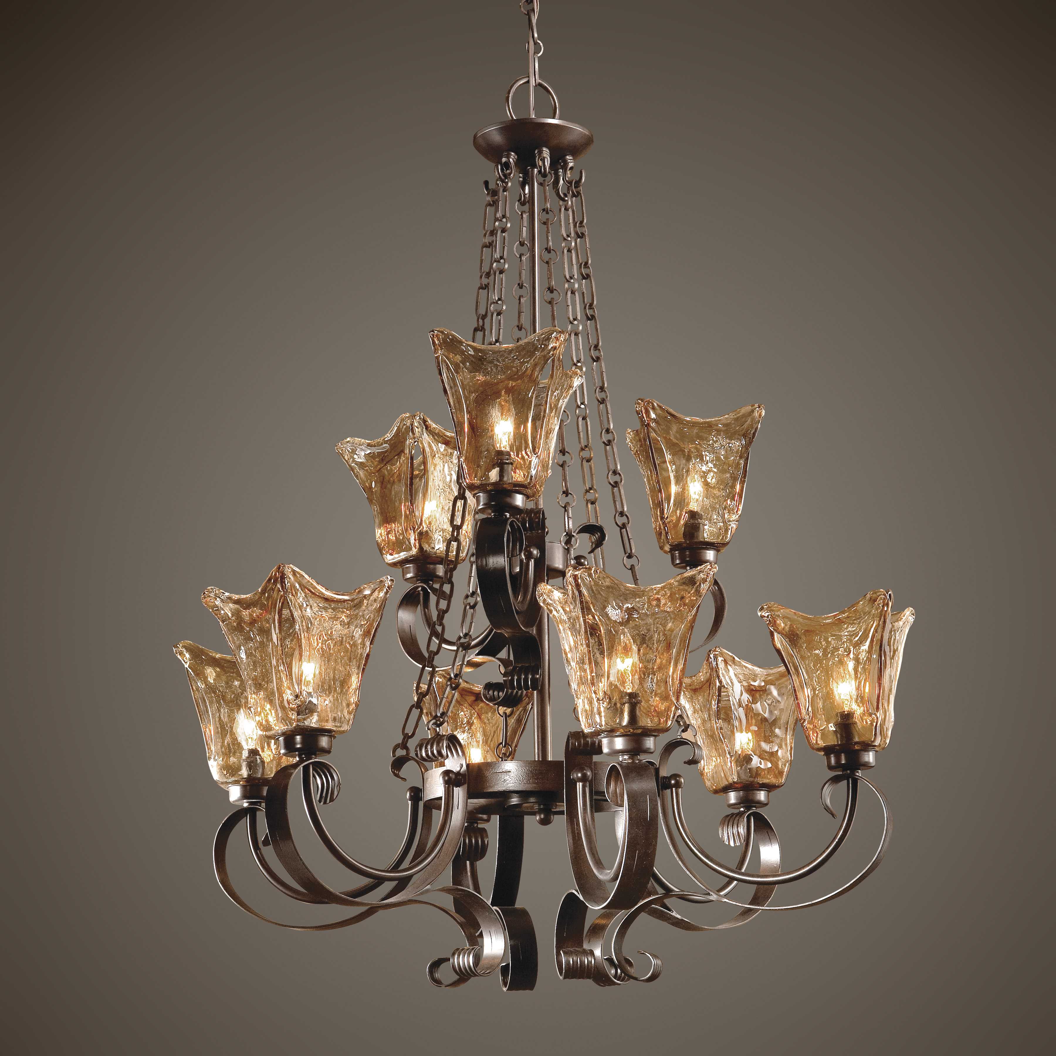 Vetraio 9 Light Oil Rubbed Bronze Chandelier