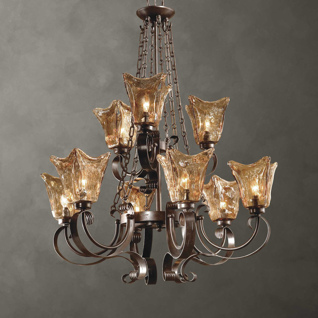 Vetraio 9 Light Oil Rubbed Bronze Chandelier