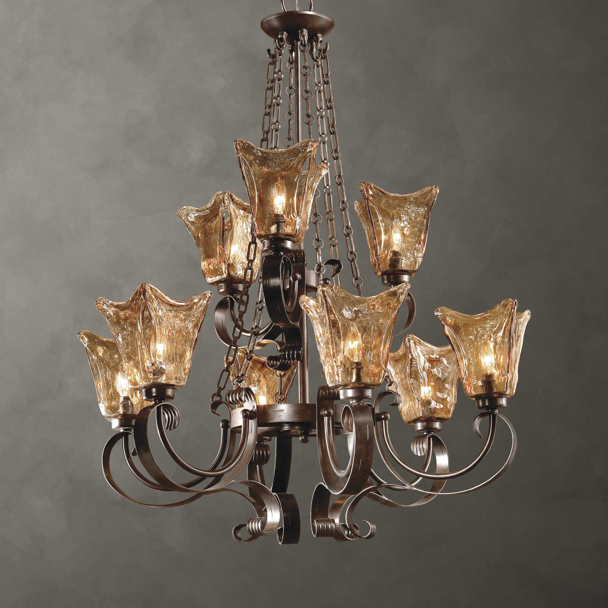 Vetraio 9 Light Oil Rubbed Bronze Chandelier