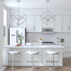 Euclid 6 Light Nickel Cube Pendant