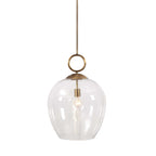 Calix Large Blown Glass 1 Light Pendant