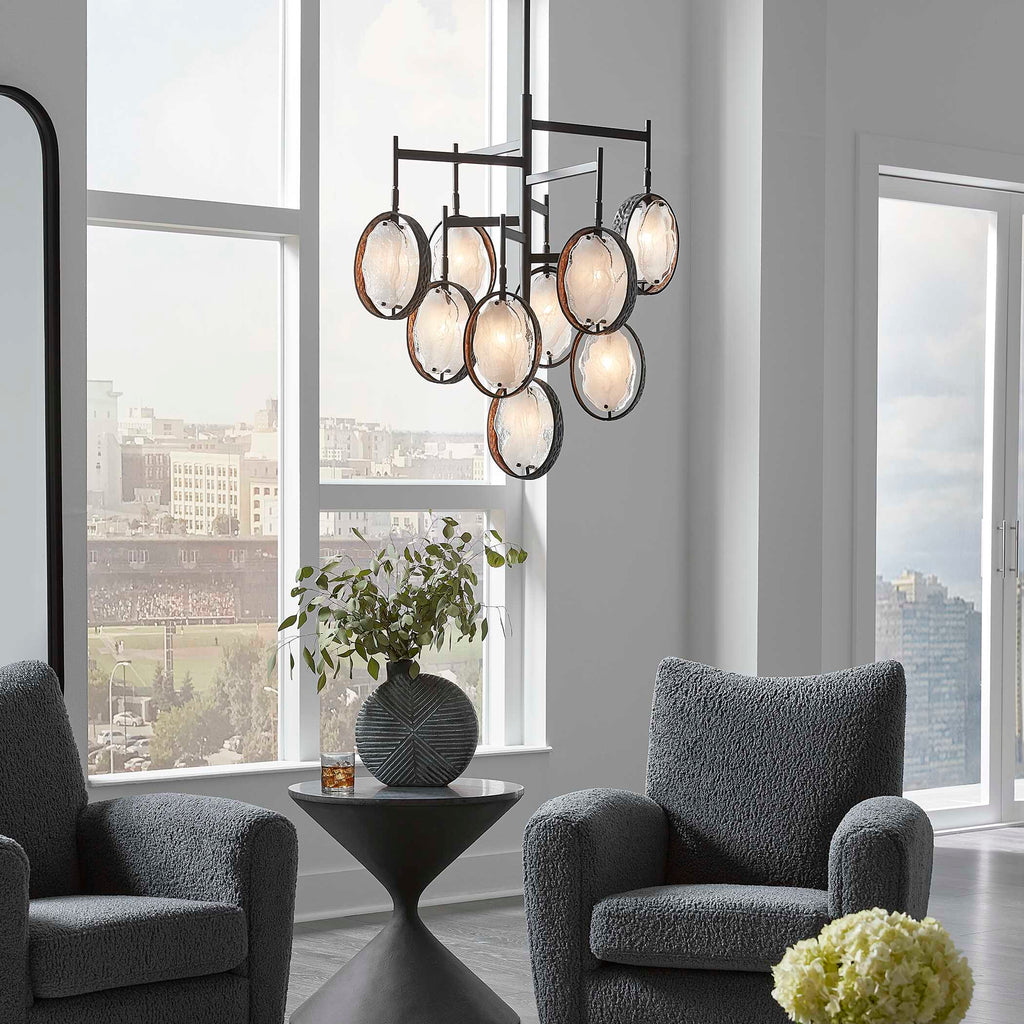 Maxin Dark Bronze 9 Light Chandelier