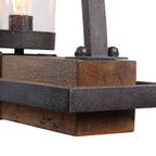 Atwood 5 Light Rustic Linear Chandelier