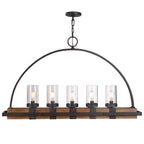 Atwood 5 Light Rustic Linear Chandelier