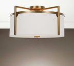 Colfax Brass 3 Light Semi Flush